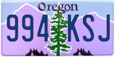 OR license plate 994KSJ