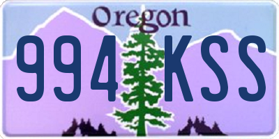 OR license plate 994KSS