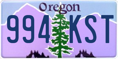 OR license plate 994KST