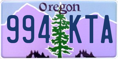 OR license plate 994KTA