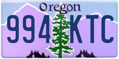 OR license plate 994KTC