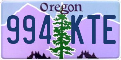 OR license plate 994KTE