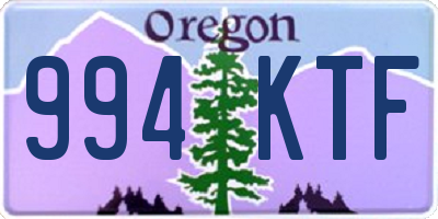 OR license plate 994KTF