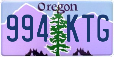 OR license plate 994KTG
