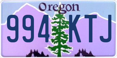 OR license plate 994KTJ