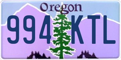 OR license plate 994KTL