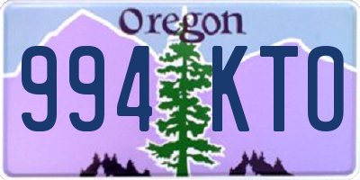 OR license plate 994KTO