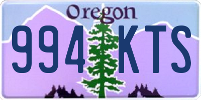 OR license plate 994KTS