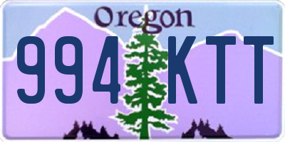 OR license plate 994KTT