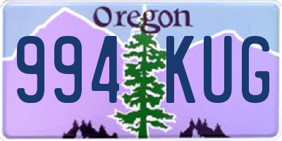 OR license plate 994KUG