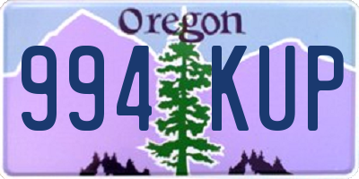 OR license plate 994KUP