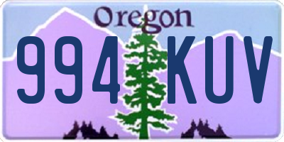 OR license plate 994KUV
