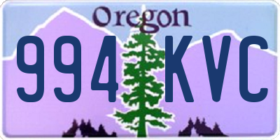 OR license plate 994KVC
