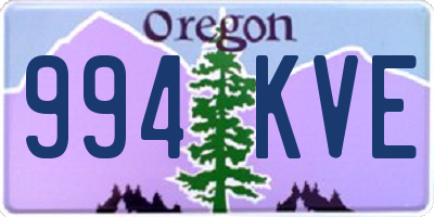 OR license plate 994KVE