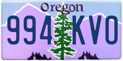 OR license plate 994KVO