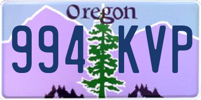 OR license plate 994KVP