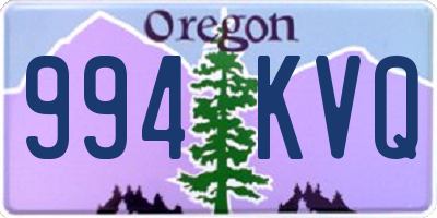 OR license plate 994KVQ