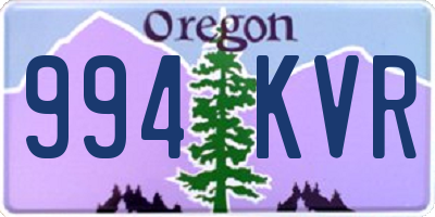 OR license plate 994KVR