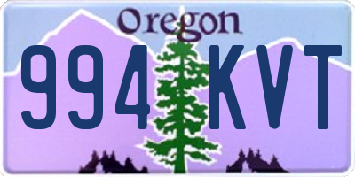 OR license plate 994KVT