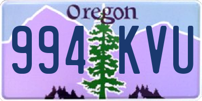 OR license plate 994KVU