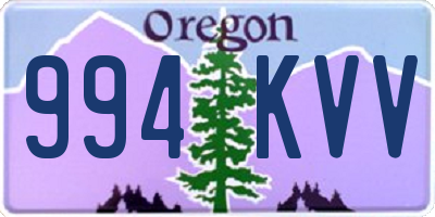 OR license plate 994KVV