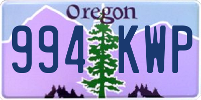 OR license plate 994KWP