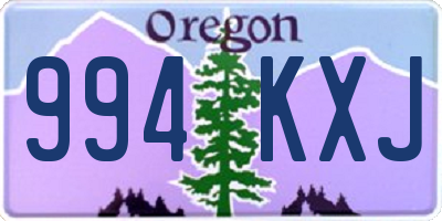 OR license plate 994KXJ