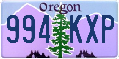 OR license plate 994KXP
