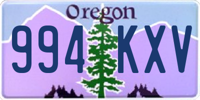 OR license plate 994KXV