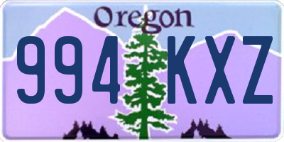 OR license plate 994KXZ