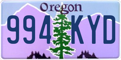 OR license plate 994KYD