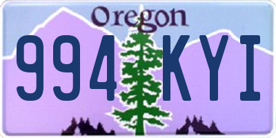 OR license plate 994KYI