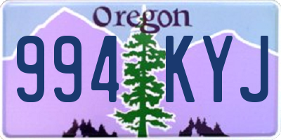 OR license plate 994KYJ