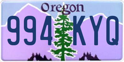 OR license plate 994KYQ