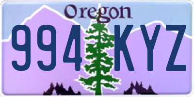 OR license plate 994KYZ