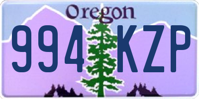 OR license plate 994KZP