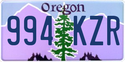 OR license plate 994KZR