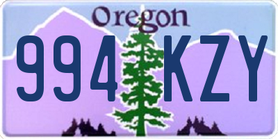 OR license plate 994KZY