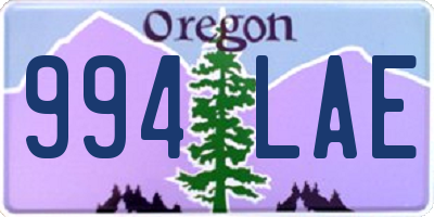 OR license plate 994LAE