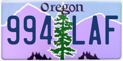 OR license plate 994LAF