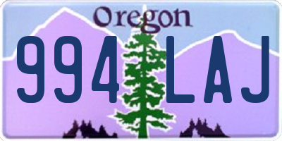 OR license plate 994LAJ