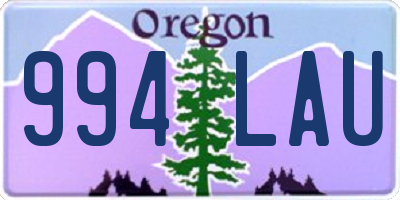 OR license plate 994LAU