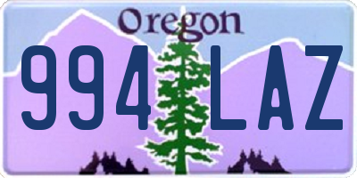 OR license plate 994LAZ