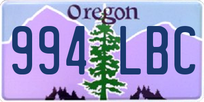 OR license plate 994LBC