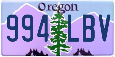 OR license plate 994LBV