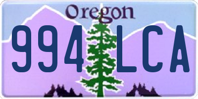 OR license plate 994LCA