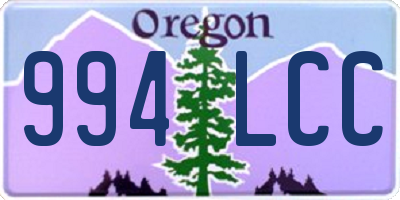 OR license plate 994LCC
