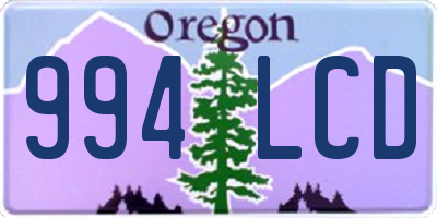 OR license plate 994LCD