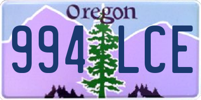 OR license plate 994LCE