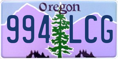 OR license plate 994LCG